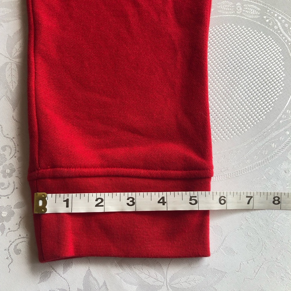 Berkeley Jensen Red Fleece Cuffed Joggers Sweatpants Women’s Size M Drawstring - Picture 15 of 16